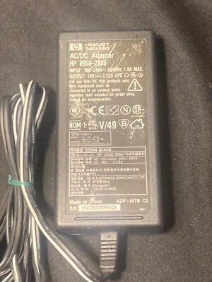 OEM HP Hewlett-Packard Packard Deskjet Printer AC/DC Adapter HP 0950-2880 - Image 1 of 4