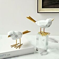 Nordic White Bird Ornament Statue Sculpture Figurine Home Office Decoration Art 