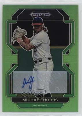 2022 Panini Prizm Draft Picks Lime Green /23 Michael Hobbs #PDP220 Auto - Image 1 of 2