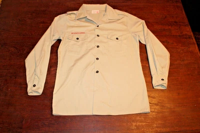 Boy Scouts of America BSA Men's Shirt Tan Medium Plain No Patches Long Sleeve - Image 1 of 4