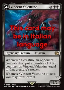 MTG VINCENT VALENTINE EXC - VINCENT VALENTINE 125 - FIN - MAGIC - Picture 1 of 1
