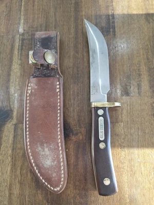 Nice Vintage Schrade Walden Old Timer 165 USA Heavy Hunting Knife With Sheath - Image 1 of 4