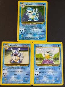 Bundle: Blastoise, Wartortle, & Squirtle | Base Set 2 | 2000 - Picture 1 of 7
