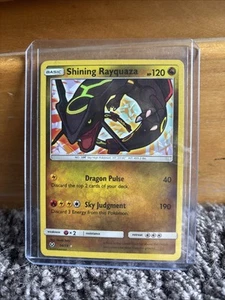 Pokemon TCG 2017 Shining Rayquaza 56/73 Shining Legends Holo Card - Picture 1 of 2