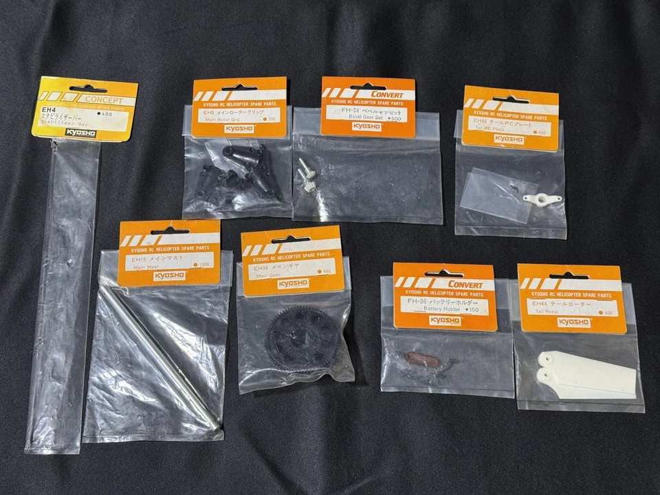 Vintage Kyosho RC Helicóptero EP Concepto Un montón de piezas de repuesto Hec... - Imagen 1 de 4