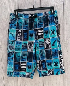 Hurley Swim Shorts Big Boys XL Midnight Navy Blue Lined Trunks Knee Length Board - Picture 1 of 11