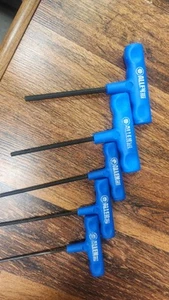 Allen 5 Piece Set Metric T-handle USA 2.5mm 3mm 4mm 5mm 6mm - Picture 1 of 2