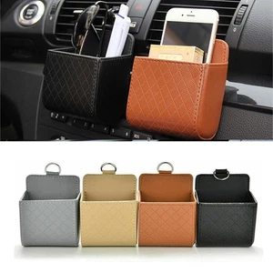 Car Seat PU Back Tidy Storage Box Coin Bag Organizer Pocket Hanging Holder Pouch - Picture 1 of 12