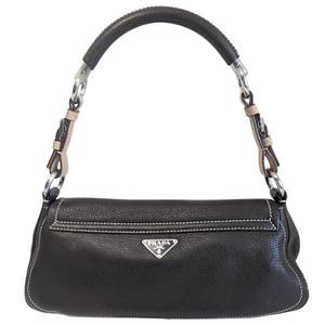 Bolso de Hombro Horizontal PRADA Vitello Daino Cuero Marrón - Imagen 1 de 19