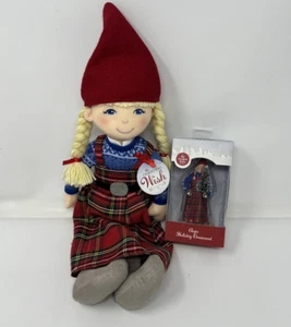 The Christmas Wish Plush Anja Stuffed Doll & Ornament Lot Sweden - Picture 1 of 18