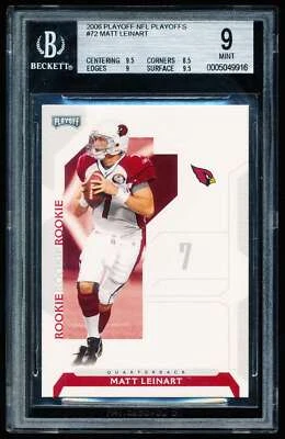 Matt Leinart 2006 Playoff NFL Playoffs NFL-Playoffs #72 RC BGS 9 - Image 1 of 2