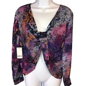 Bar III S NWT Sunset Snake Blouse Blue Purple msrp 59.50 - Picture 1 of 12