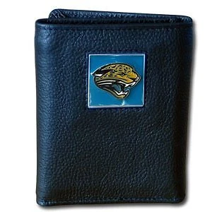 Jacksonville Jaguars NFL Leather & Nylon Tri-Fold Wallet Cover