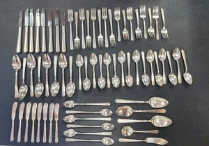WM A Rogers Sectional Oneida Ltd "Vista" Flatware Silverware Set 67 Pcs - Picture 1 of 19