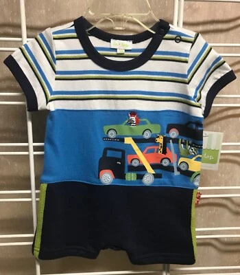 Nuevo con etiquetas mameluco letop niño~3 meses~mangas cortas~marca boutique~animales en coches~NUEVO Foto 1 de 2