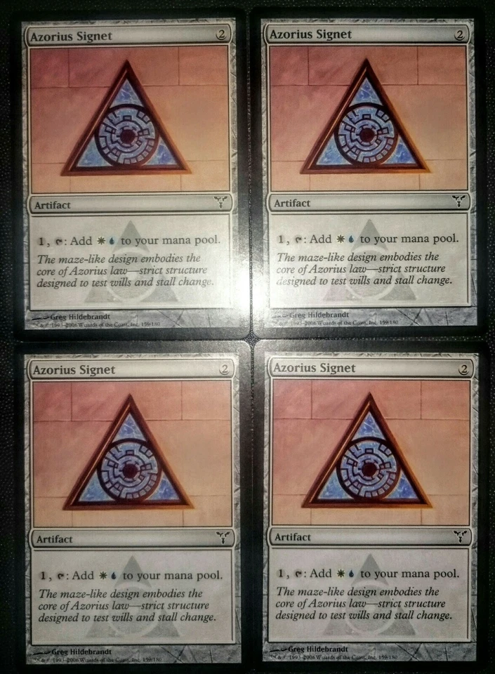 4x Azorius Signet -Dissension Magic MTG -LP -English -BLUE/WHITE - Image 1 of 1