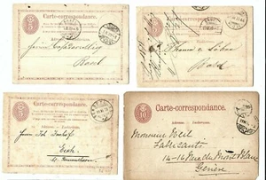 m105 SUIZA POSTALES CANCELADAS PRINCIPIOS DE 1870 CARTA POSTAL PS - Imagen 1 de 1