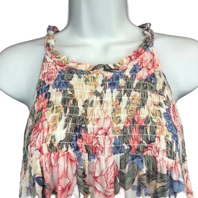 Kenar Womens Sleeveless Blouse Floral Top Medium One Button Back Shirt M - Image 1 of 4