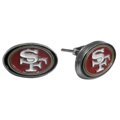 San Francisco 49ers Logo Stud Earrings (NFL Football Jewelry) Cover