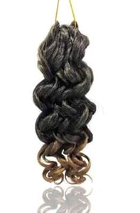 Angels Hair Pony Curl Short- Braids, 6 Bundles, 1.2oz Ea, 8", Brown/Blonde. (DR) - Picture 1 of 2