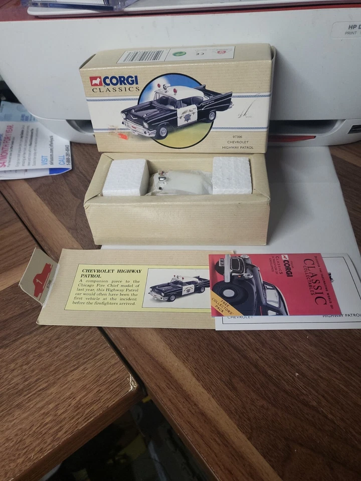 Corgi California Highway Patrol CHP CHiPs 1957 Chevy Police 1:43 RARE - Image 1 of 4