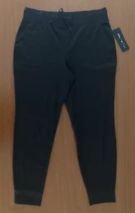 $78  Yogalicious Lux Women's Size L Cuffed Ankle Jogger Pants Black Pockets NWT - Picture 1 of 5
