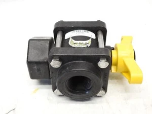  Banjo V100bl 1" Fnpt Polypropylen Kugelhahn 3-Wege - Bild 1 von 6
