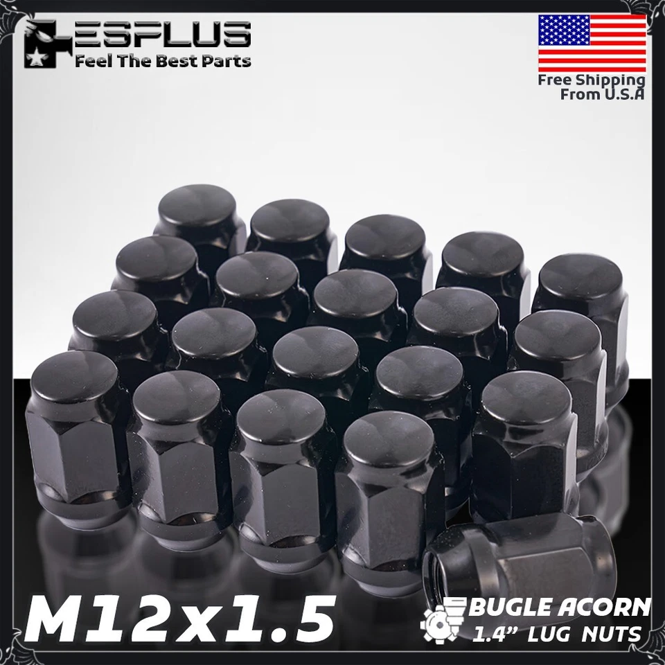24 Pc Mazda Lug Nut M12x1.5 Black Fit 1979-87 B-2000/ 1986-93 B-2200 & B2600 - Image 1 of 4