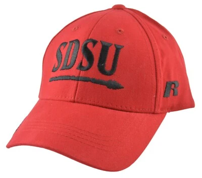 SDSU San Diego State Aztecs NCAA Russell Athletic Red Team Logo Adjustable Hat - Image 1 of 4