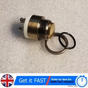 16mm Momentary Round Metal Push Button Door Bell Switch 36VDC/2A Max 1NO - Picture 1 of 4