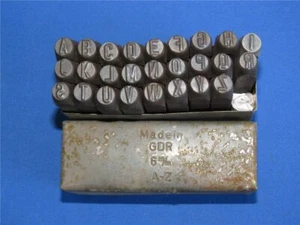 DDR Schlagbuchstaben 6 mm A-Z Einschlagbuchstaben Schlagstempel Punziereisen - Bild 1 von 6