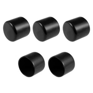 Protecteur Filetage Vis 36mm ID Capuchon Extrémité Rond Noir Tuyau 5Pcs - Bild 1 von 4