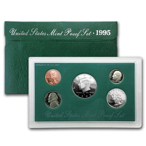 1995 S US Mint 5 Coin Proof Set Original Box Cover