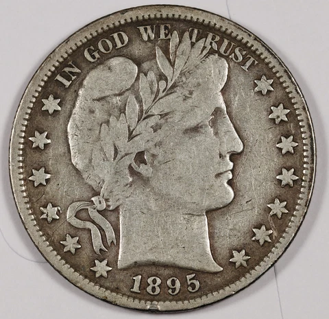 1895 Barber Half.  Fine.  185991 Cover