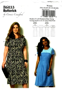 Vestido ajustado Butterick 6033~Connie Crawford~Misses' (Tallas Xxl - 6X)~Cremallera trasera - Imagen 1 de 4