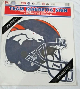 NFL Denver Broncos 12 inch Auto Magnet Helmet Shaped Old Style Fremont Die - Picture 1 of 1