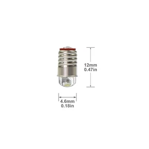E501W 10pcs Échelle HO/ TT/ N Ampoules à Vis E5/E5.5 Led Blanche 12V/14V - Picture 1 of 6