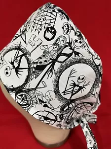 Men/Women Surgical Scrub Cap Lined Nightmare Holiday Tossed 100% Cotton - Picture 1 of 5