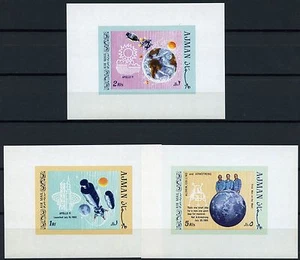 Raumfahrt Space 1969 Ajman Mondlandung Moon Landing 466-468 Blocks MNH / 847 - Bild 1 von 1