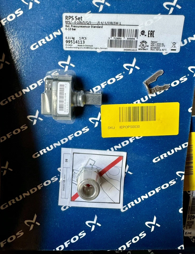 Grundfos Pressure Sensor RPS/---0-10b/5/ Q/S------/E-4/-S/03B/SW-1 99514113