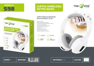 Cascos TeKone S98 Inalámbricos Extra Bass DJ PC Smartphone HSB - Imagen 1 de 1