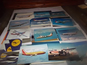 Lot 92 Military Aircraft & Airline Postcards Braniff P 47 Thunderbolt Boeing - Picture 1 of 22