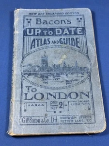 C.1925 BACON'S Atlas & Guide to LONDON, 35 mapas y 82 páginas de información de guía - Imagen 1 de 24