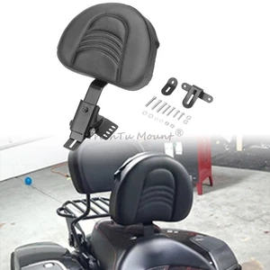 Adjustable Plug-In Driver Rider Backrest Pad Fit For Harley Electra Road Glide - Picture 1 of 23