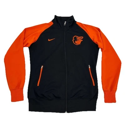 Baltimore Orioles Track Jacket Youth L Black Orange Full Zip MLB - Image 1 of 4