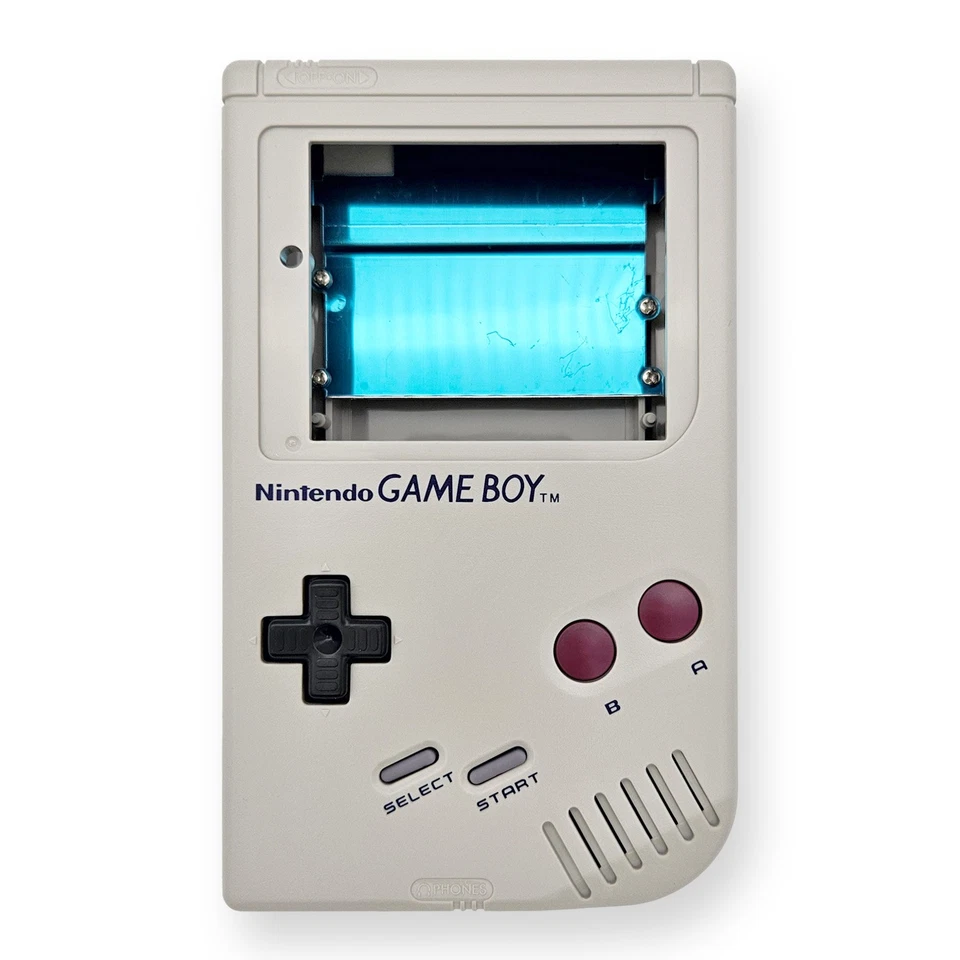 FÜR NINTENDO Hispeedido Gehäuse Set USB-C & IPS Ready für Game Boy Classic DMG Grau Shell ...