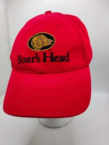 Boars Head Hat Red Adjustable One Size - Picture 1 of 5