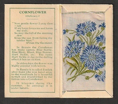 Kensitas WIX small silk flower  CORNFLOWER Colours reversed  Light blue centre - Image 1 of 2