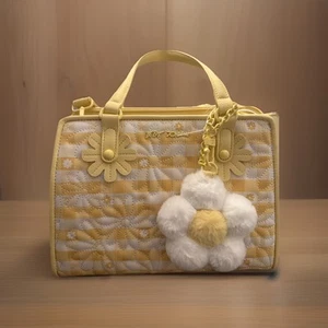 Bolso Bandolera Betsey Johnson Daisy Floral XO Alfie con Dije Esponjoso Nuevo con Etiquetas - Imagen 1 de 10