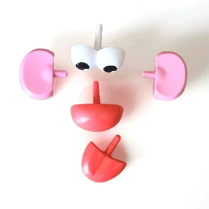 Mr. Potato Head Replacement Face Parts Lot Of 4 Assorted Eyes Ears Nose Tongue B - Picture 1 of 9